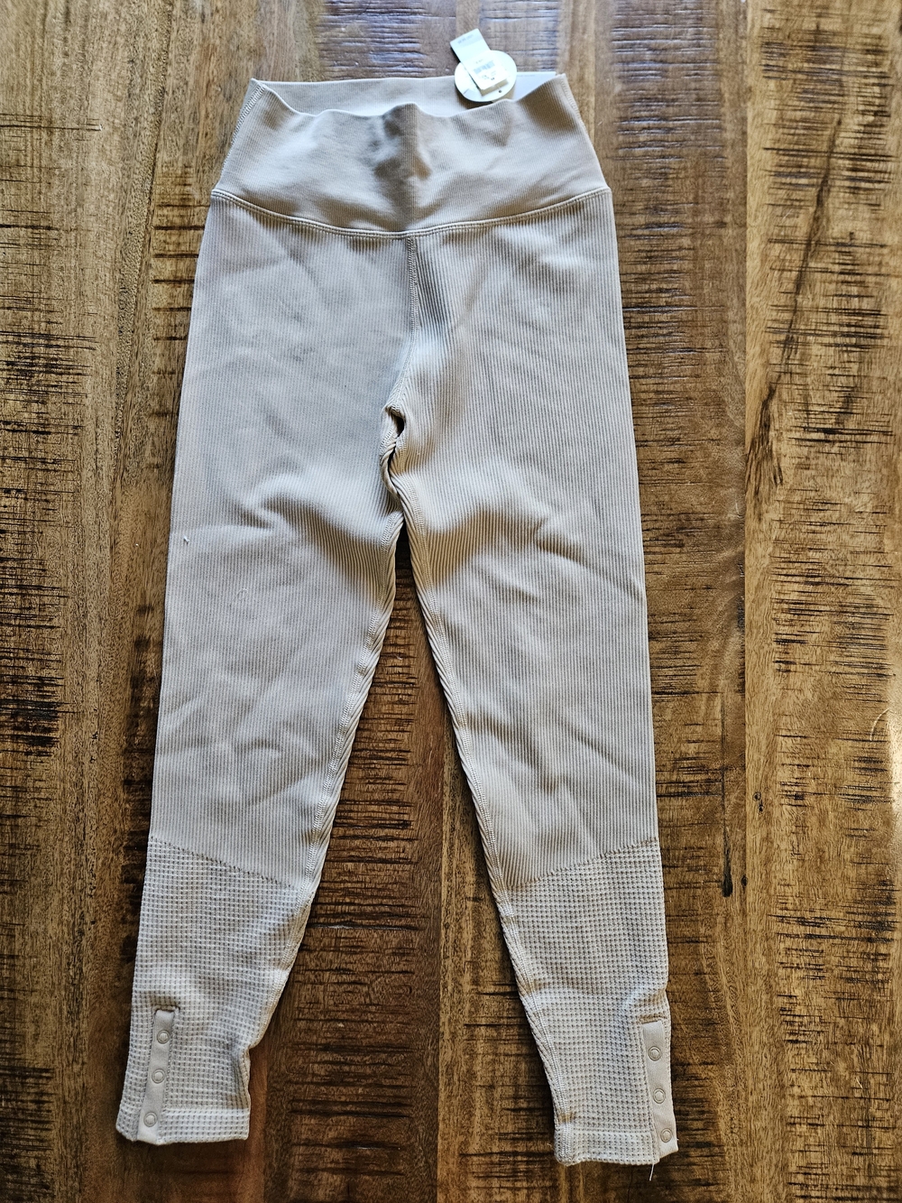 Offline By Aerie Ribbed High-Waist Leggings in Taupe